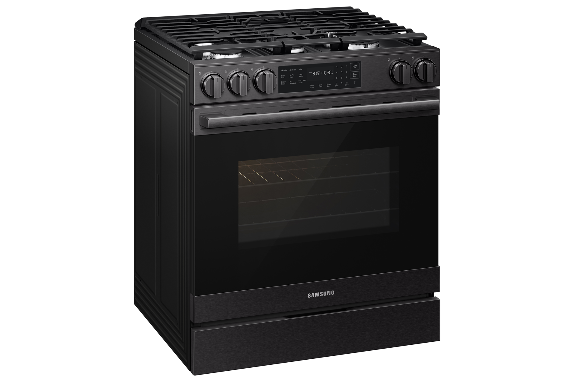 NSG80H/30 Air Fry Max and Pro-Style Design 6.0 cu.ft. L-Perspective Black 