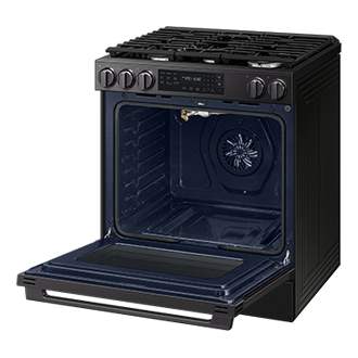 NSG80H/30 Air Fry Max and Pro-Style Design 6.0 cu.ft. R-Perspective-Open Black 