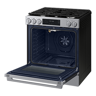 NSG80H/30 Air Fry Max and Pro-Style Design 6.0 cu.ft. R-Perspective-Open Silver 