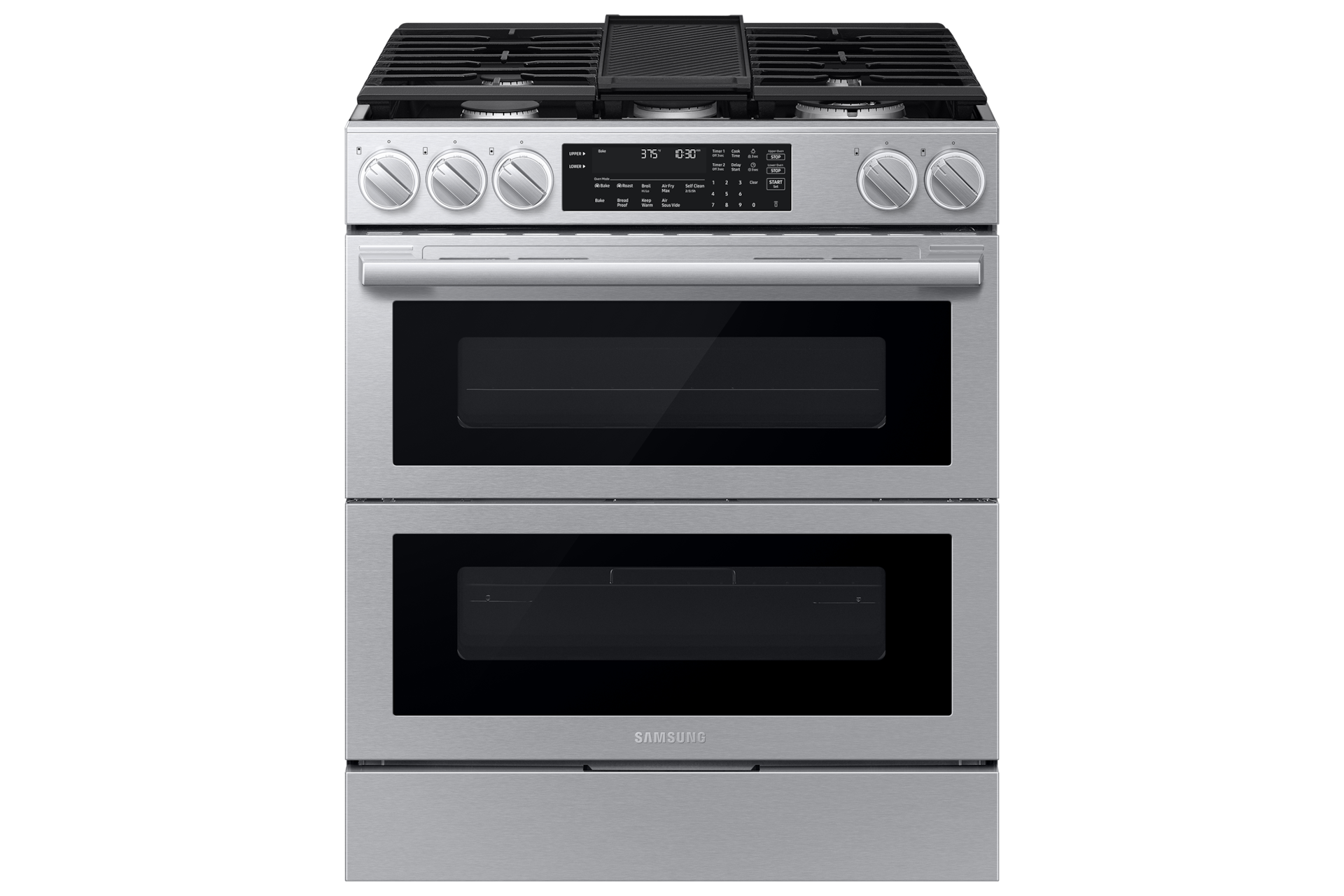 NSG90H/30_NSG90H60DRAA Air Fry Max and Pro-Style Design 6.0 cu.ft. Front-illuminated-Knob-On Silver 
