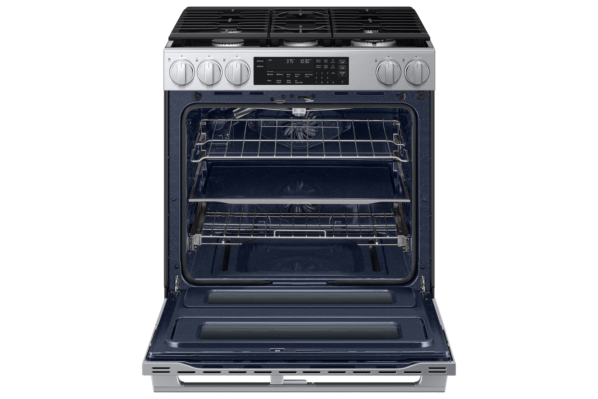 Gas Slide-In Range 90H Flex Duo™ | True Convection with Air Fry Max | Illuminated Precision Knobs 6.0 cu.ft.