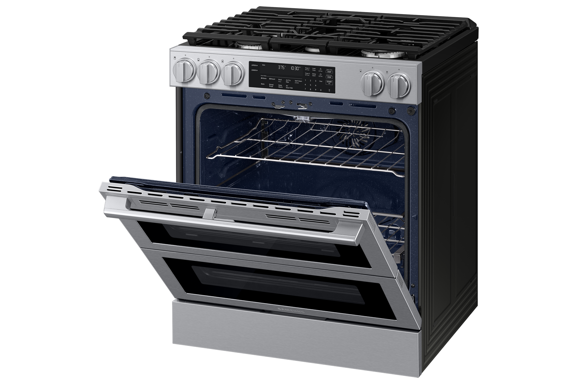 Gas Slide-In Range 90H Flex Duo™ | True Convection with Air Fry Max | Illuminated Precision Knobs 6.0 cu.ft.
