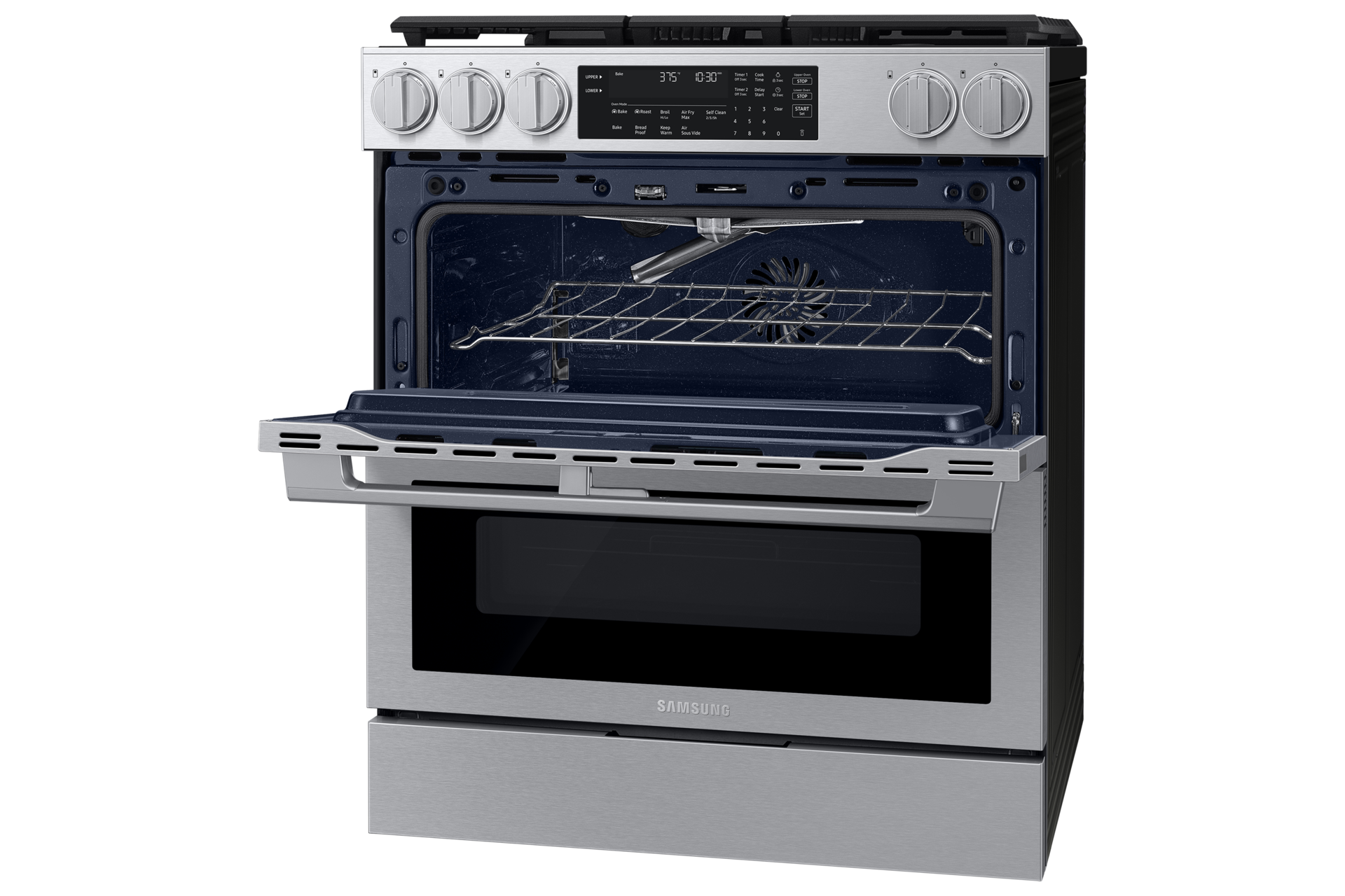 Gas Slide-In Range 90H Flex Duo™ | True Convection with Air Fry Max | Illuminated Precision Knobs 6.0 cu.ft.