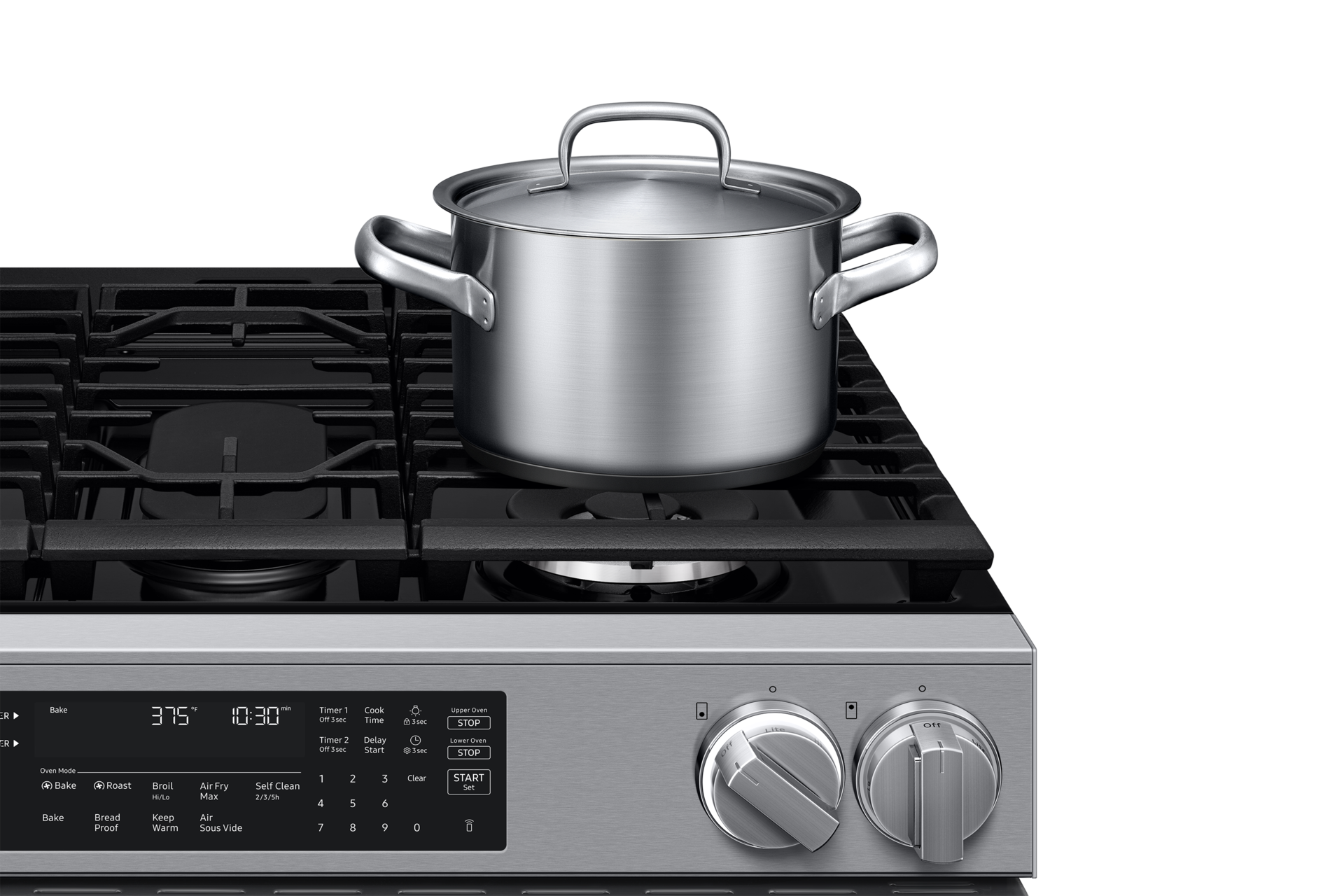 NSG90H/30_NSG90H60DRAA Air Fry Max and Pro-Style Design 6.0 cu.ft. Detail2 Silver 