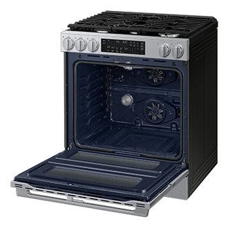NSG90H/30_NSG90H60DRAA Air Fry Max and Pro-Style Design 6.0 cu.ft. R-Perspective-Open Silver 