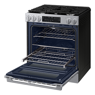 NSG90H/30_NSG90H60DRAA Air Fry Max and Pro-Style Design 6.0 cu.ft. R-Perspective-Open-Rack Silver 
