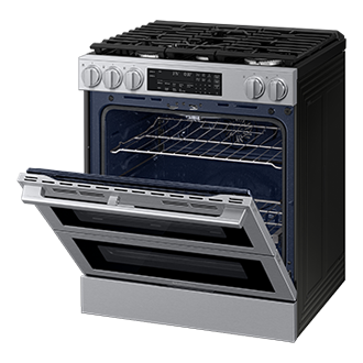 NSG90H/30_NSG90H60DRAA Air Fry Max and Pro-Style Design 6.0 cu.ft. Side-Perspective1 Silver 