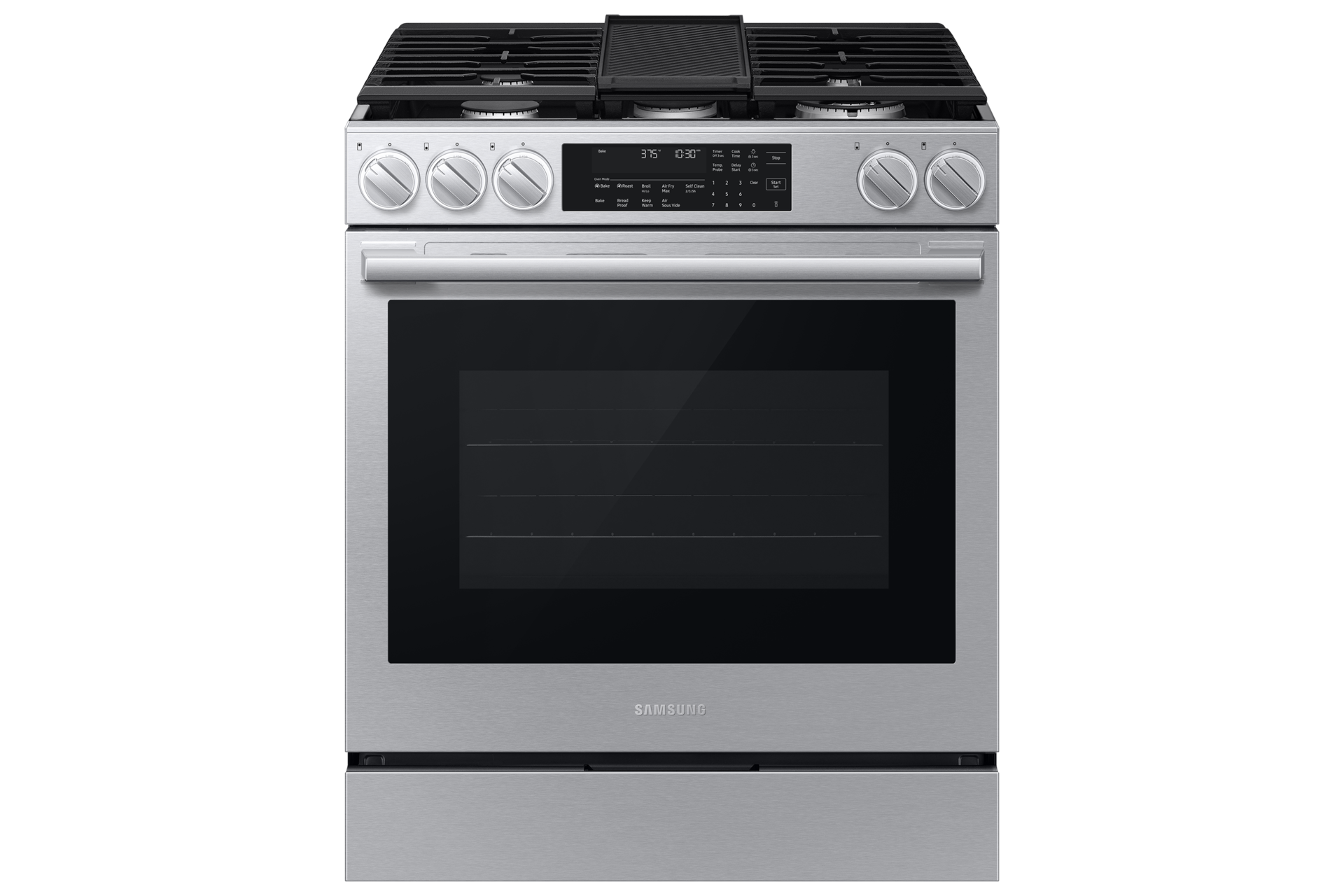 NSG90H/30 Air Fry Max and Pro-Style Design 6.0 cu.ft. Front-illuminated-Knob-On Silver 