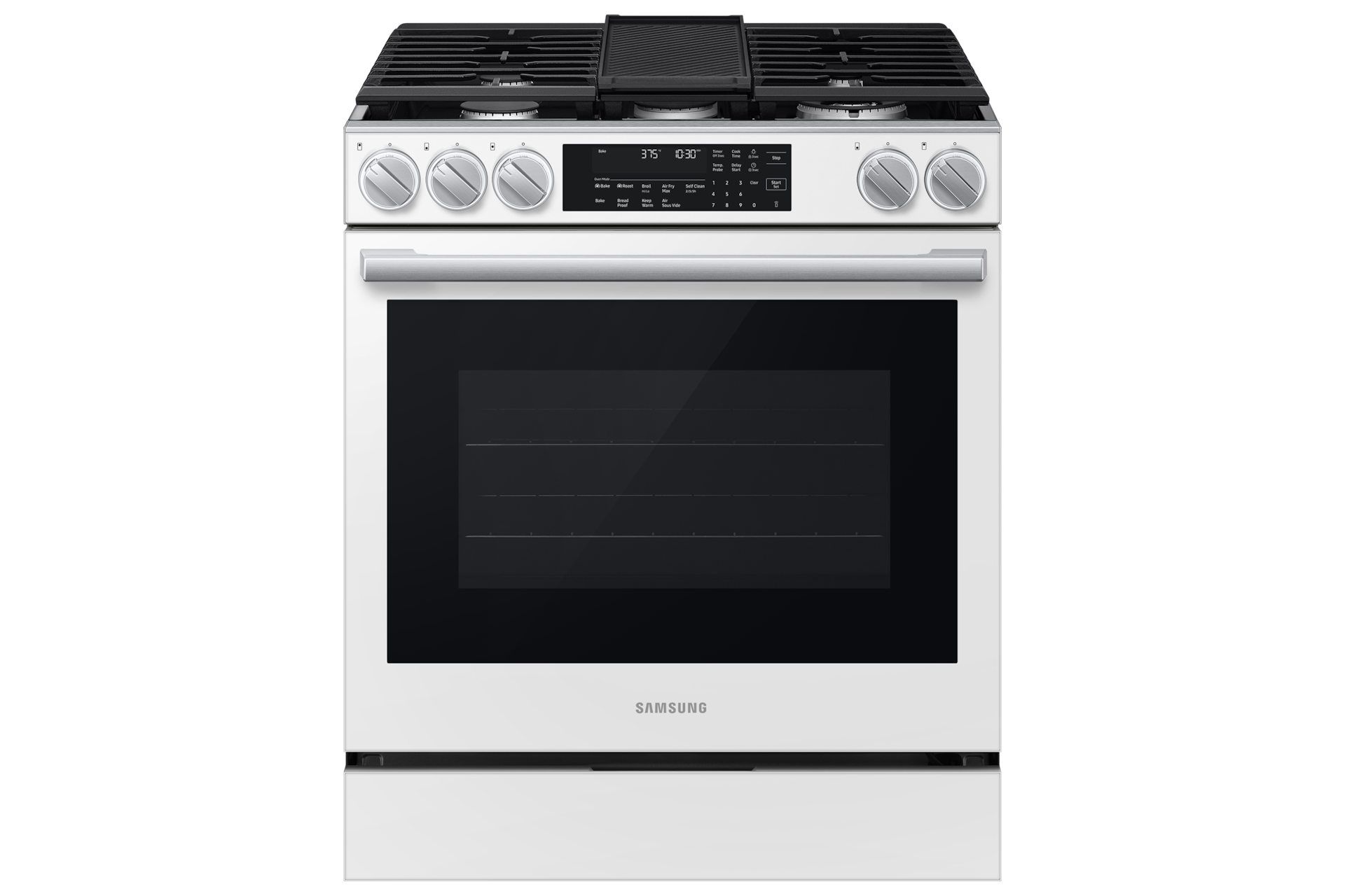 NSG90H/30 Air Fry Max and Pro-Style Design 6.0 cu.ft. Front-illuminated-Knob-On White 