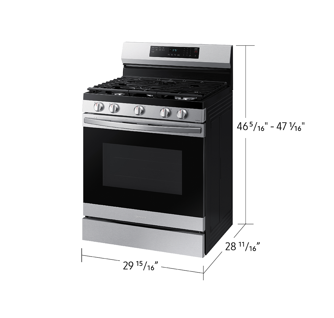 30 6.0 cu. Ft. Smart Gas Freestanding Fan Convection Range with Air Fry NX60A6511SS AA Samsung Business Canada