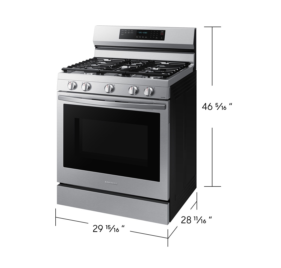30" 6.0 cu. Ft. Smart Gas Freestanding True Convection Range with Air Fry Stainless Steel