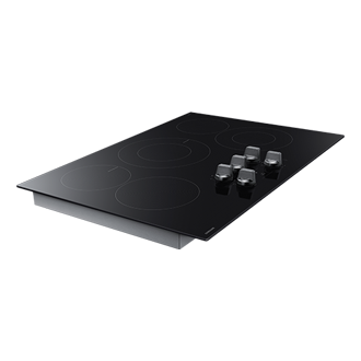30inch E-Star Radient Cooktop 6Series with Illuminated Knobs L-Perspective Black 