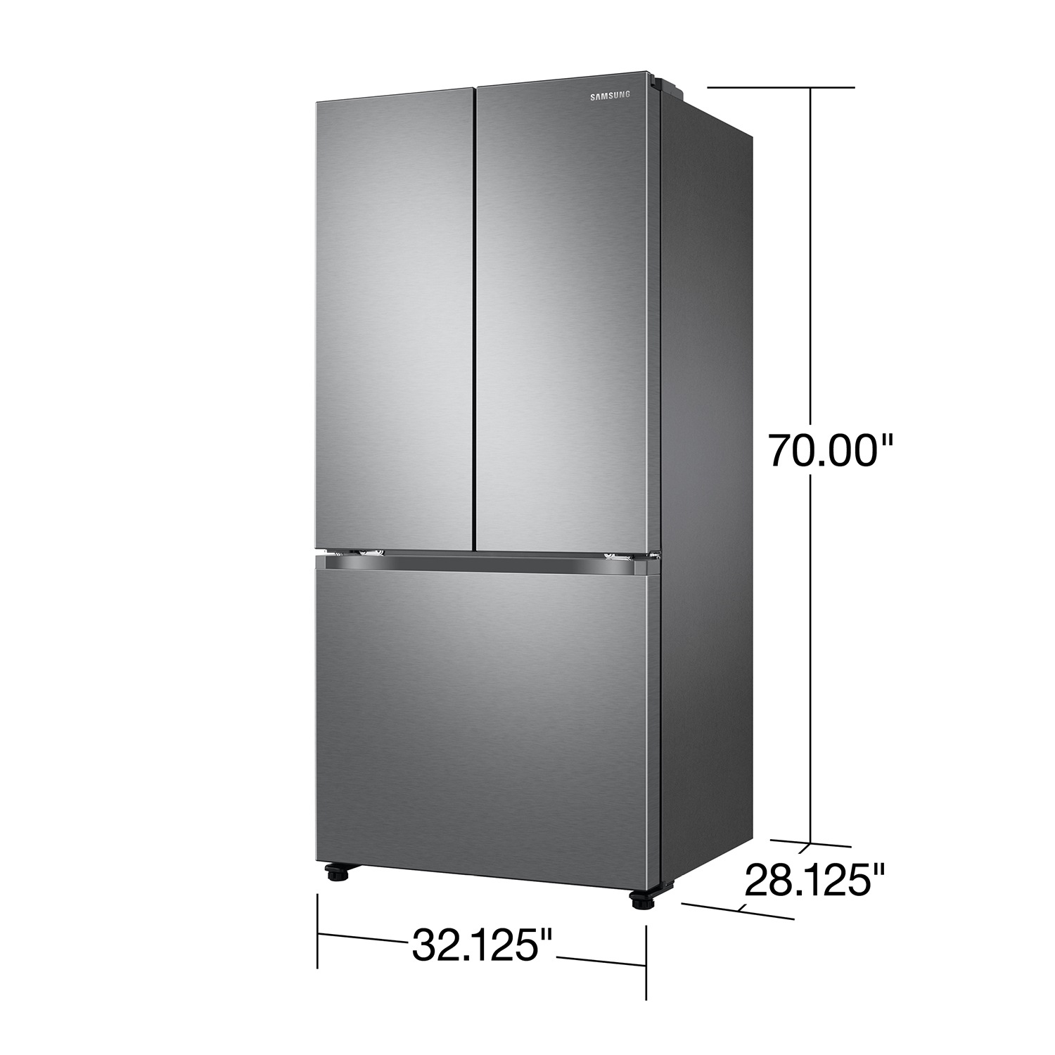33" 18 Cu.Ft. 3-Door French Door Refrigerator with Twin Cooling Plus™ (2025) Black Caviar Matt
