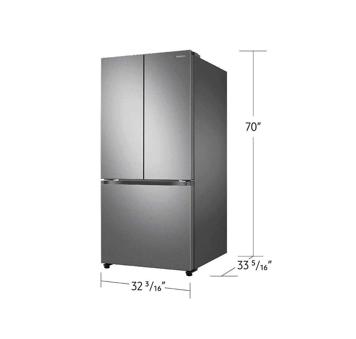 33 Inch French Door Fridge With Dual Auto Ice Maker | Samsung Canada