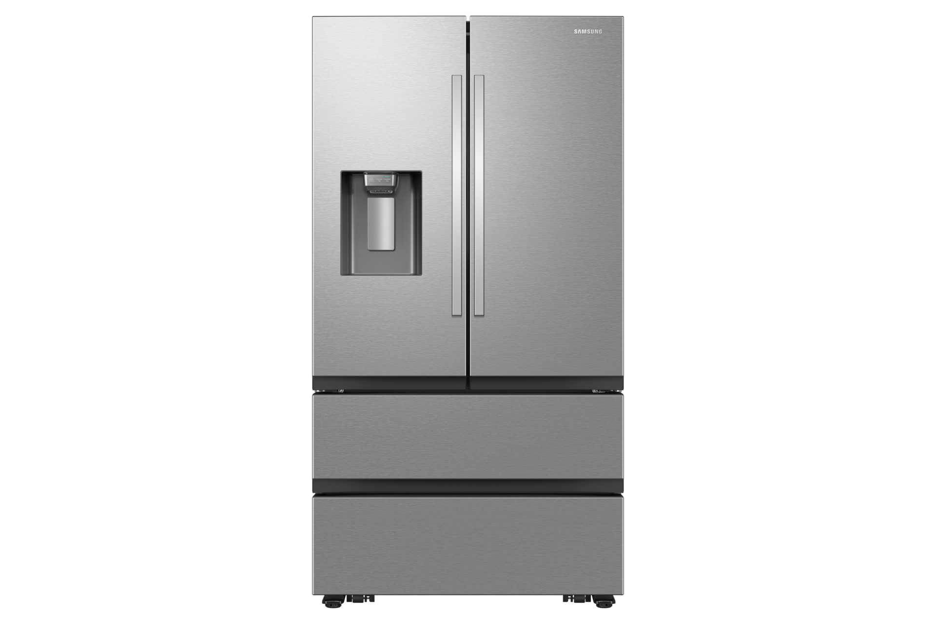 Image of Samsung 36  4-Door French Door Counter Depth Refrigerator with External Ice and Water Dispenser and Dual Auto Ice Maker in freezer Stainless Steel