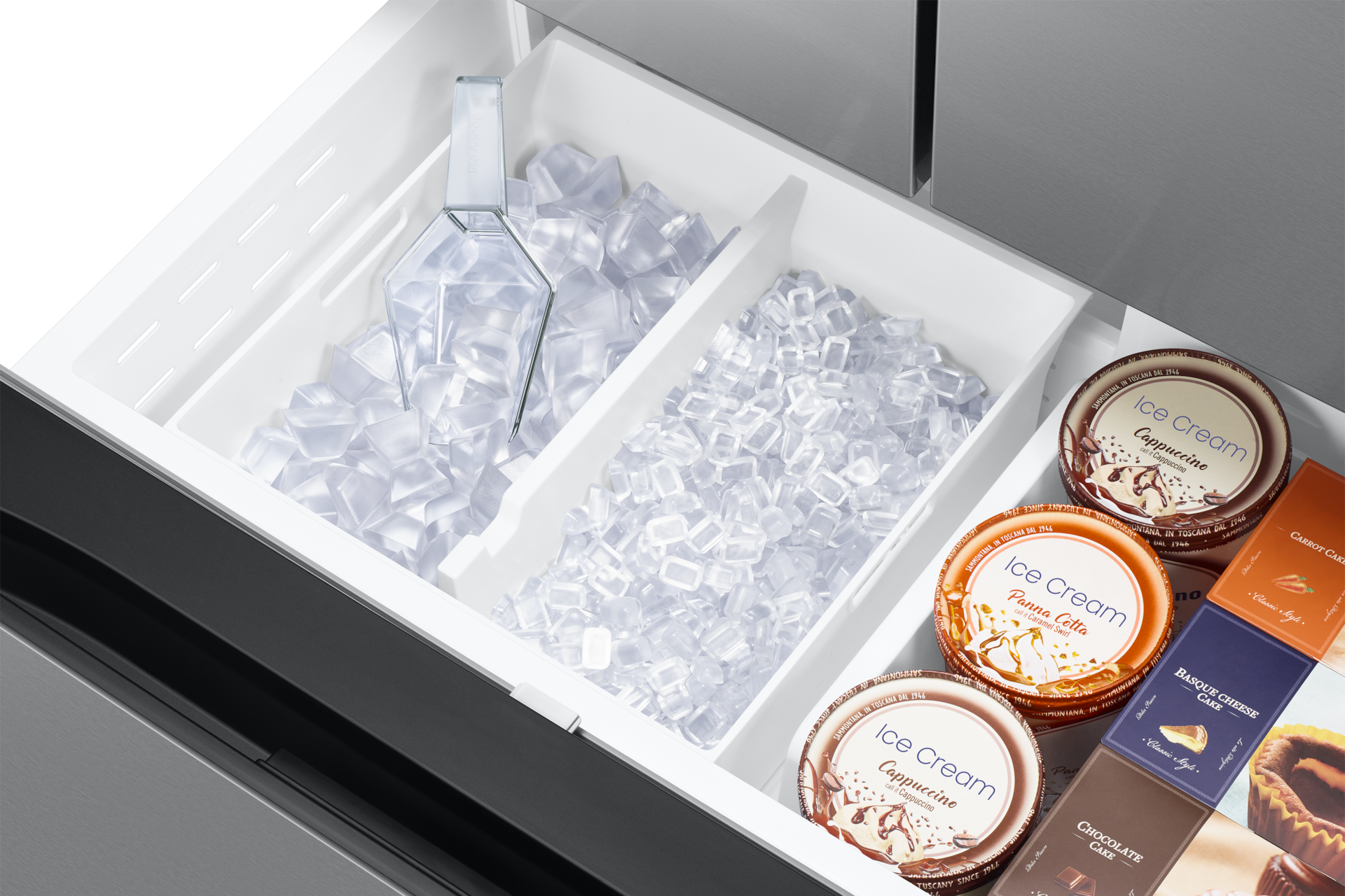 36" 3-Door SpaceMax™ Counter Depth Fridge and Dual Auto Ice Maker | Samsung Canada