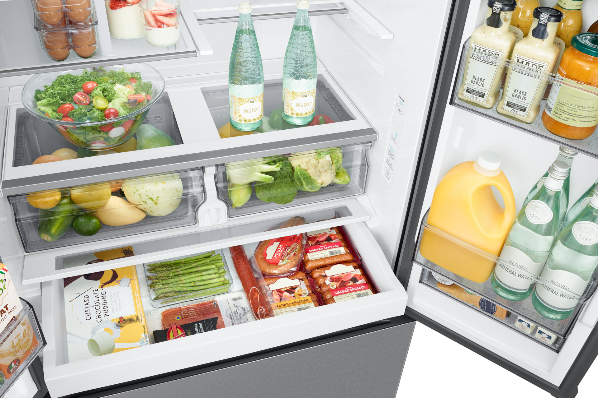 36" 3-Door SpaceMax™ Counter Depth Fridge and Dual Auto Ice Maker | Samsung Canada