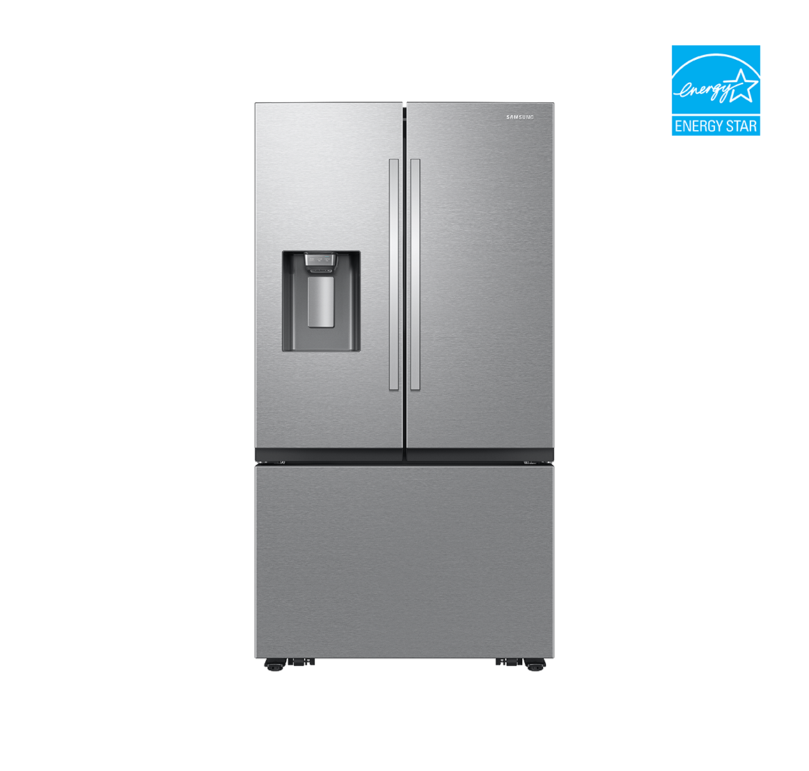 Samsung 36" 3-Door French Door Counter Depth Refrigerator with External Ice and Water Dispenser and Dual Auto Ice Maker in freezer
