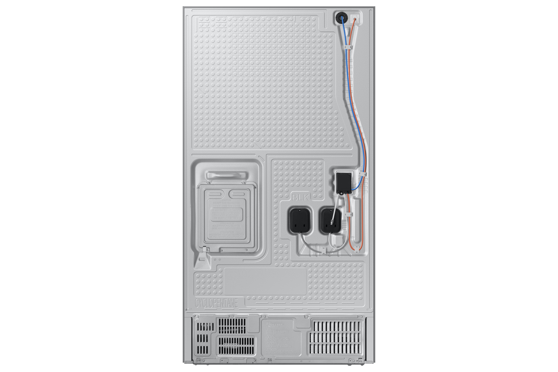 French Door Dispenser Family Hub 25.5 cu.ft Back Silver 