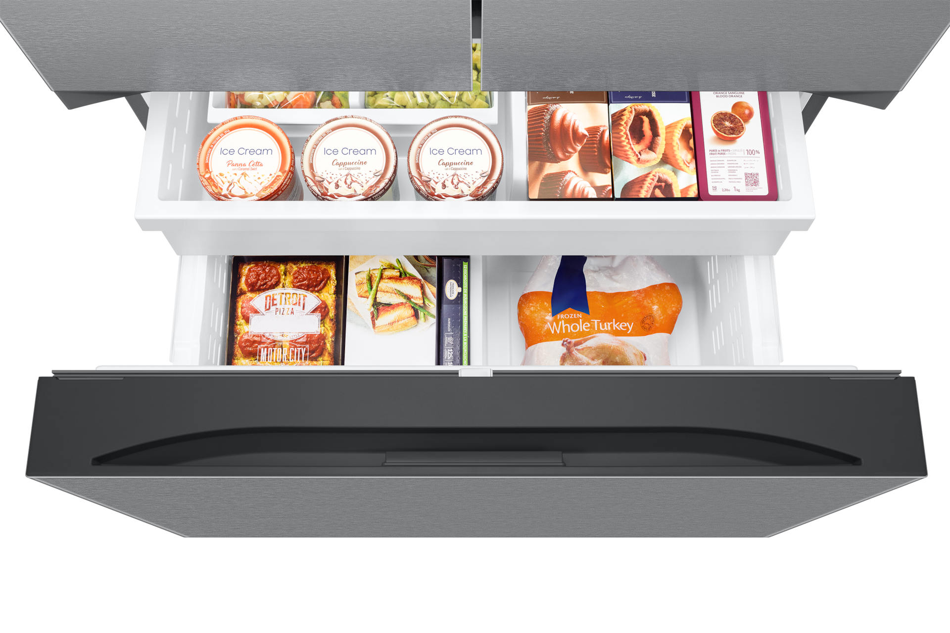 French Door Dispenser Family Hub 25.5 cu.ft Freezer-Dynamic Silver 