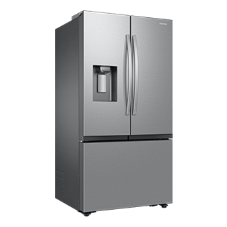 French Door Dispenser Family Hub 25.5 cu.ft L-Perspective Silver 
