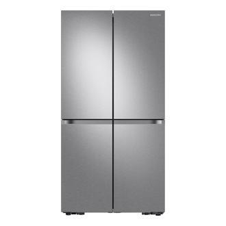 36 Inch Counter Depth 4-Door French Door Fridge: Silver