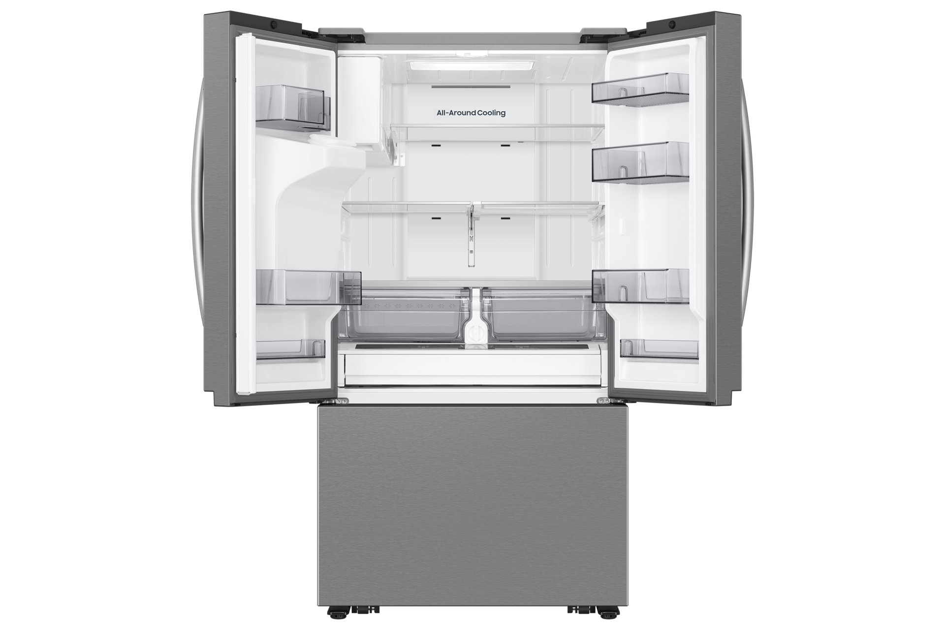 French Door Dispenser Family Hub 25.5 cu.ft Front-Open Silver 