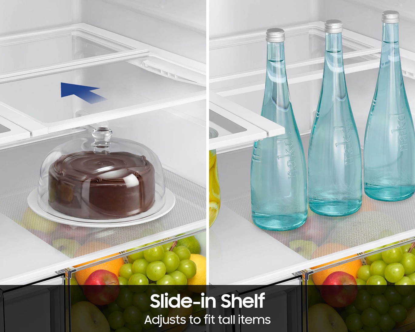 Bespoke AI 3-Door French Door Refrigerator RF60 Jumbo Mega Capacity External Water & Ice Dispenser 31 cu.ft. Silver