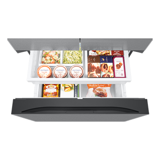 French Door Dispenser Family Hub 25.5 cu.ft Freezer-Dynamic Silver 