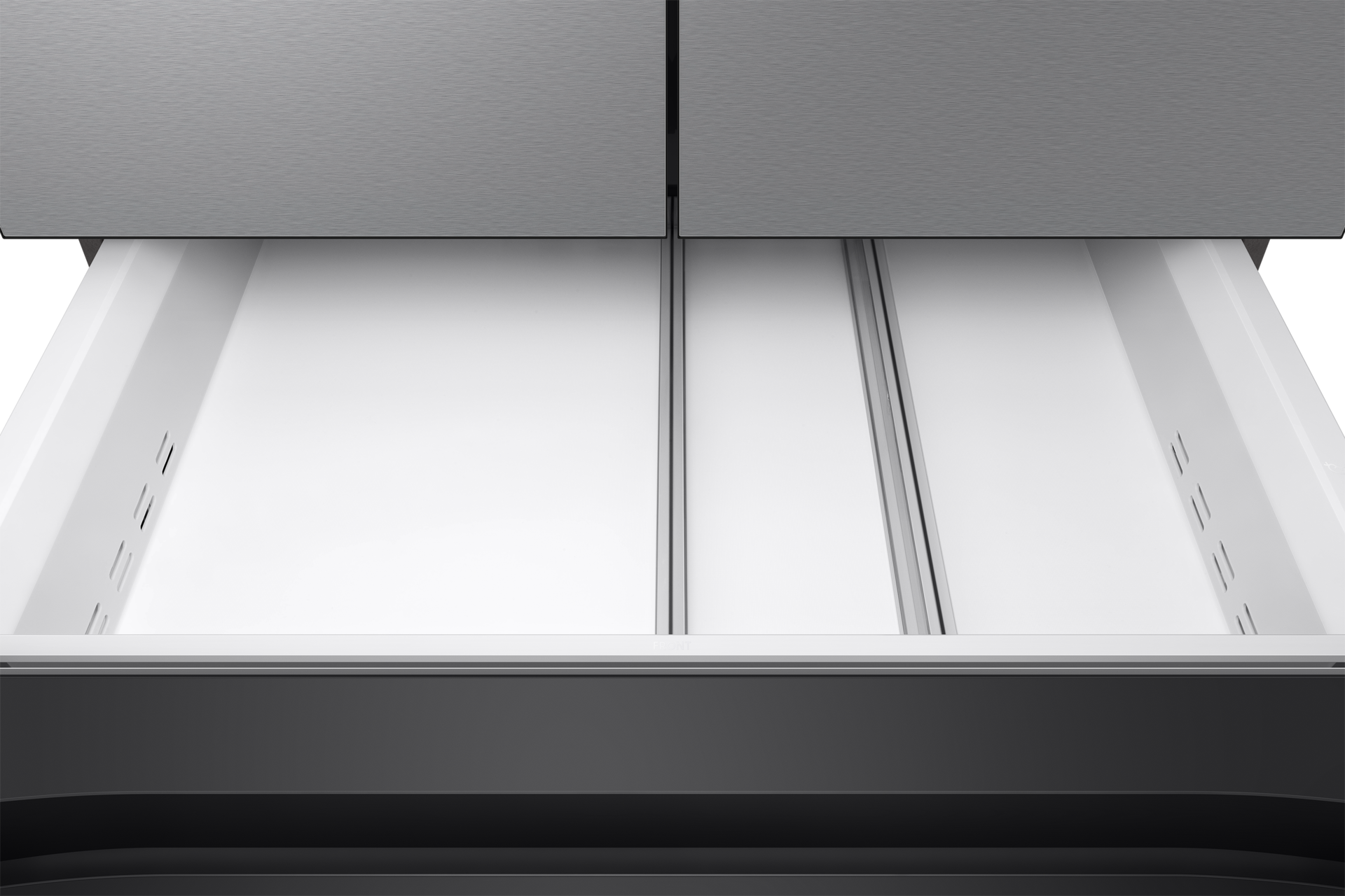 RF90F/36 French Door Refrigerators with Dual Auto Ice Maker Mid-Drawer-Open Stainless Steel 