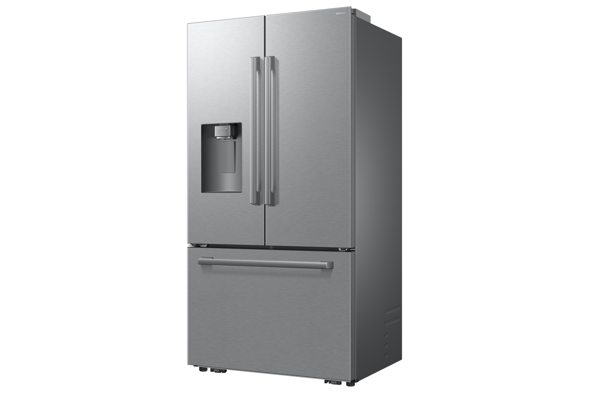 French Door Zero clearance fit with SpaceMax 28.5 cu.ft R-Perspective Silver 