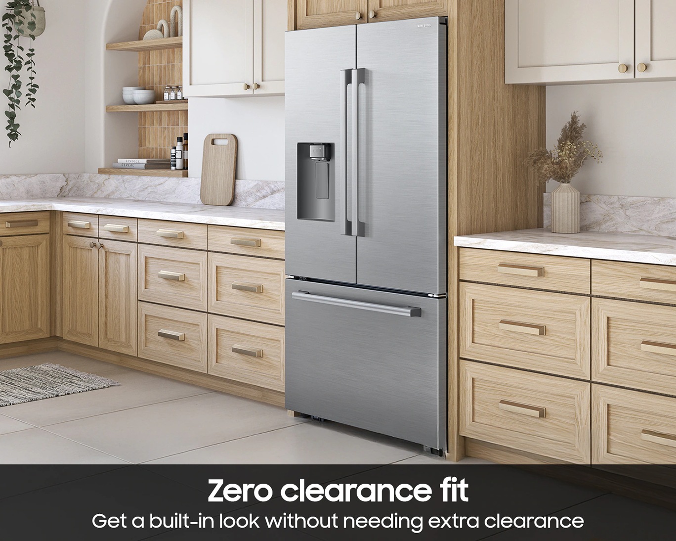 3-Door French Door Refrigerator RF70 Glam | Zero Clearance Fit | Sphere Ice™ 24 cu.ft. Silver