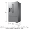 3-Door French Door Refrigerator RF70 Glam | Zero Clearance Fit | Sphere Ice™ 24 cu.ft. Silver