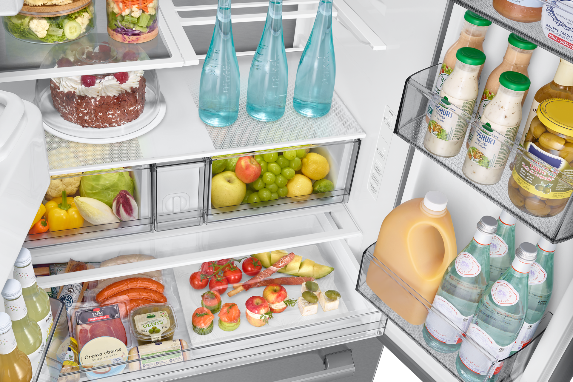 French Door Zero clearance fit with SpaceMax 28.5 cu.ft Pantry-Display Silver 