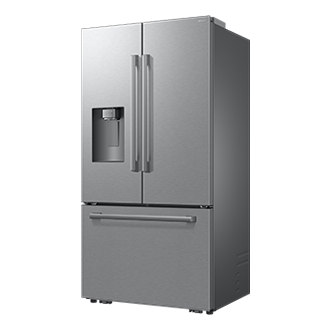 French Door Zero clearance fit with SpaceMax 28.5 cu.ft R-Perspective Silver 