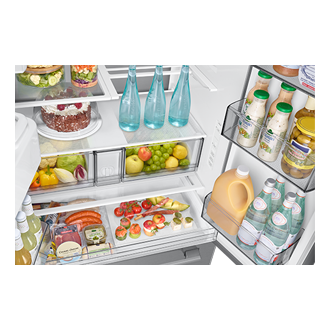 French Door Zero clearance fit with SpaceMax 28.5 cu.ft Pantry-Display Silver 