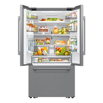 French Door Internal dispenser Zero clearance fit with SpaceMax 28.5 cu.ft Front-Open-With-Food Silver 