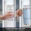 Bespoke AI 3-Door French Door Refrigerator RF70 Sleek Zero Clearance Fit In-Door Tall Dispenser 24 cu.ft. Silver