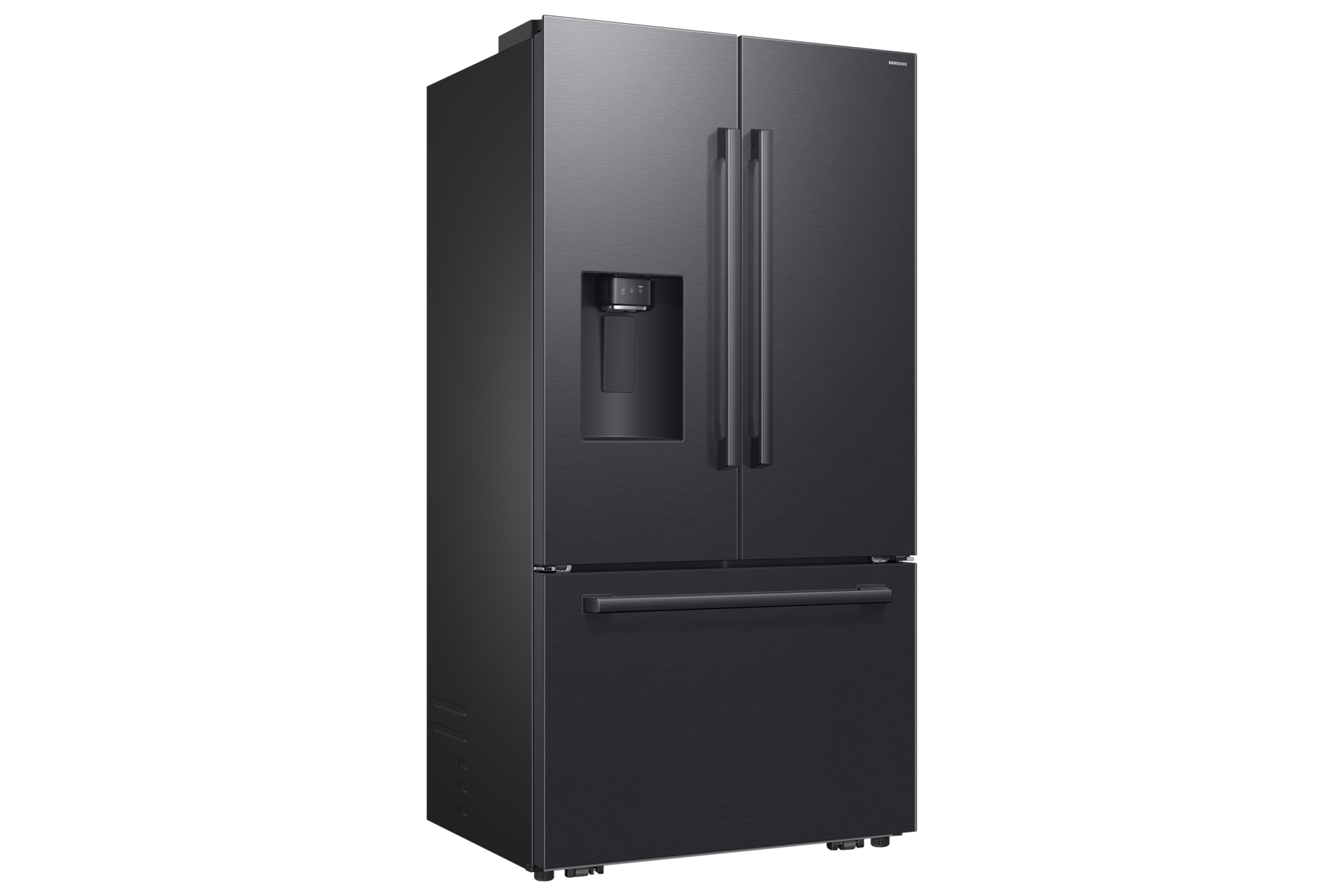 French Door Zero clearance fit with SpaceMax 28.5 cu.ft L-Perspective Black 