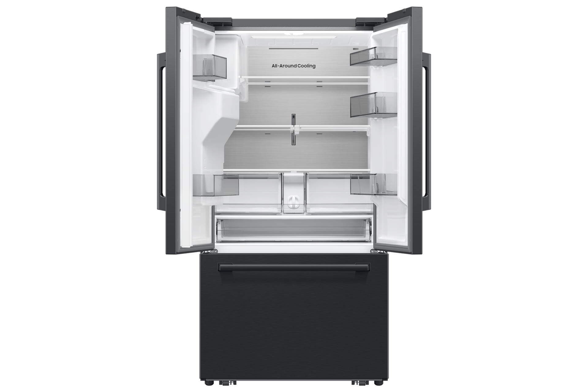 French Door Zero clearance fit with SpaceMax 28.5 cu.ft Front-Open Black 