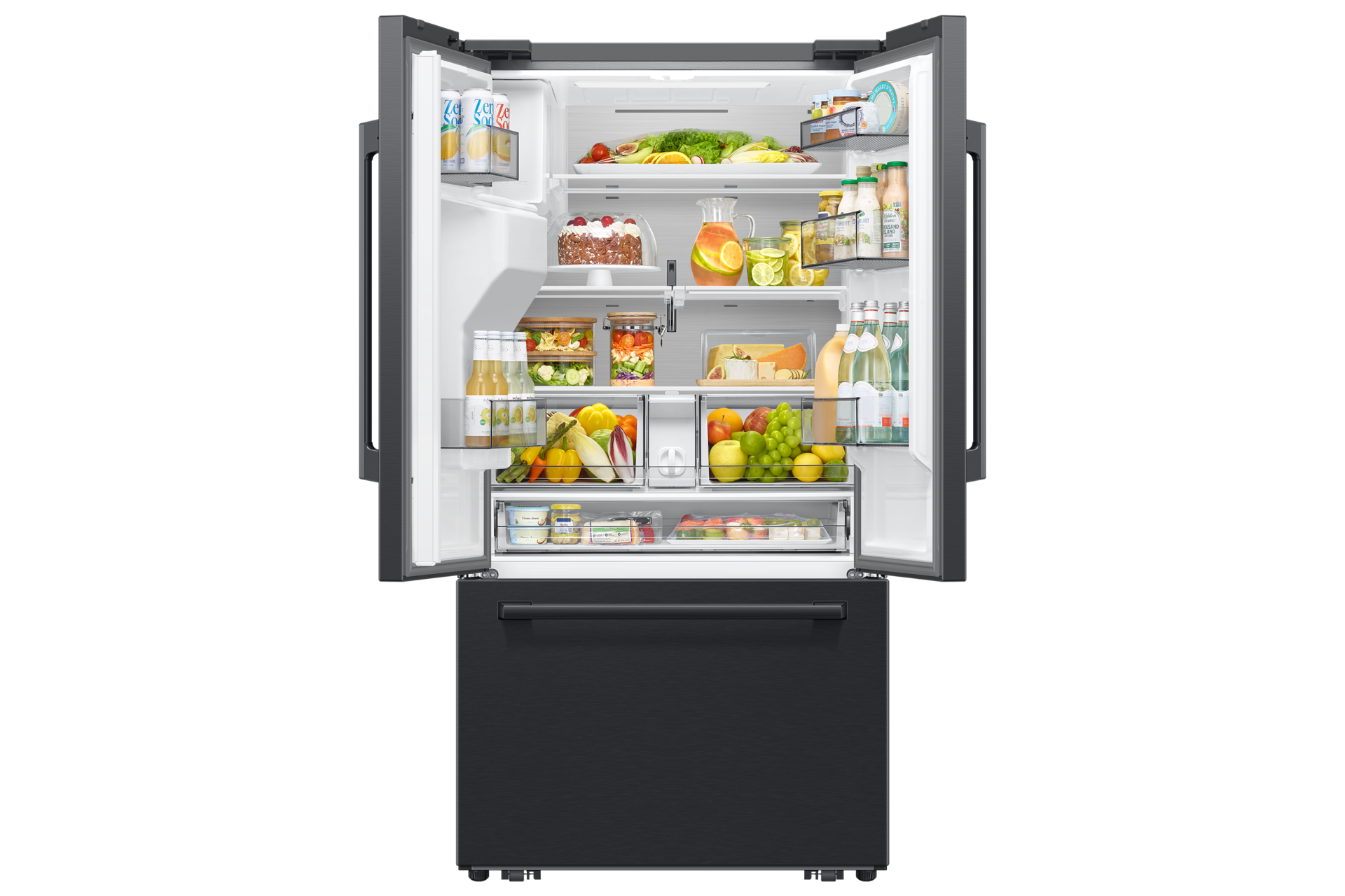 French Door Zero clearance fit with SpaceMax 28.5 cu.ft Front-Open-With-Food Black 