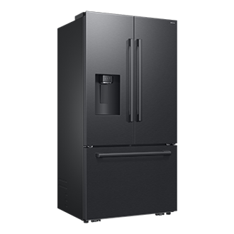 French Door Zero clearance fit with SpaceMax 28.5 cu.ft L-Perspective Black 