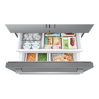 French Door Zero clearance fit with SpaceMax 28.5 cu.ft Freezer-Dynamic Silver 