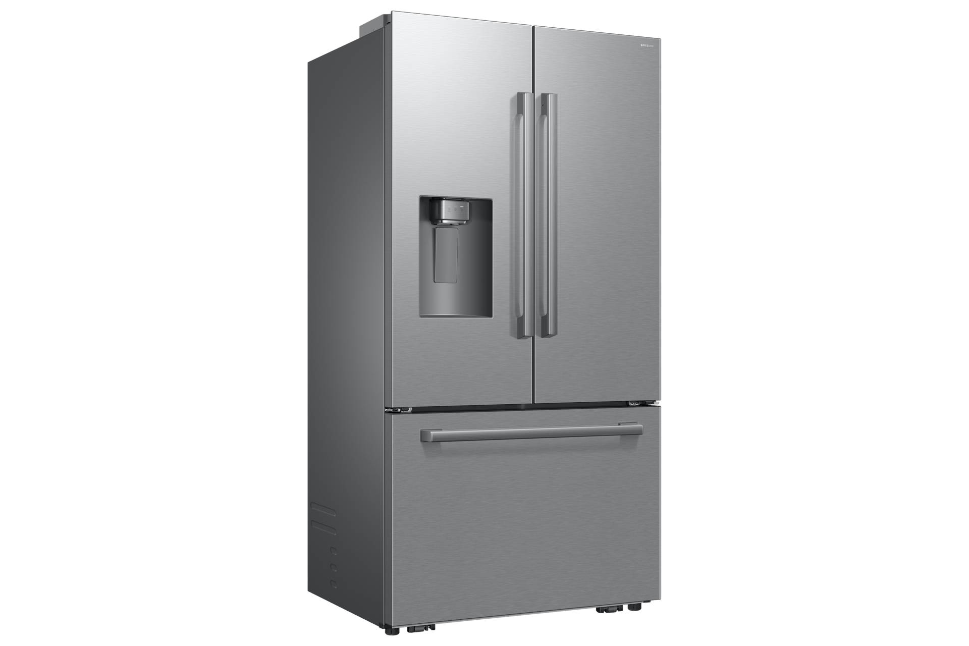 French Door Zero clearance fit with SpaceMax 28.5 cu.ft L-Perspective Silver 