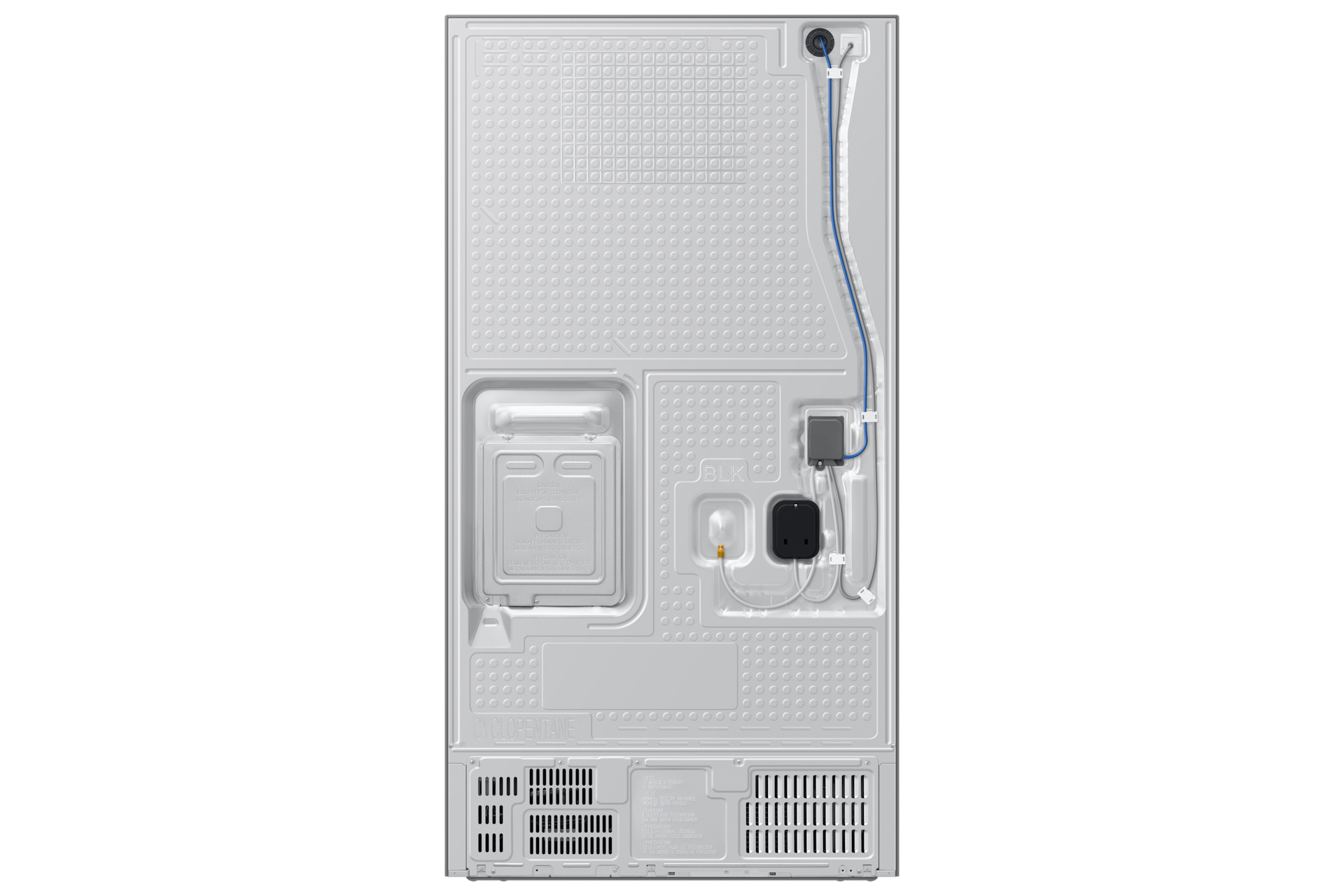 French Door Zero clearance fit with SpaceMax 28.5 cu.ft Back Silver 