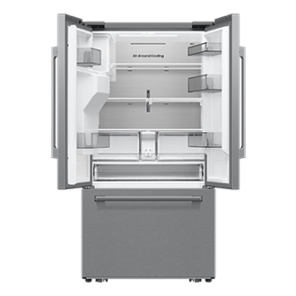French Door Zero clearance fit with SpaceMax 28.5 cu.ft Front-Open Silver 