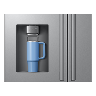 French Door Zero clearance fit with SpaceMax 28.5 cu.ft External-Water-and-ice-Dispenser2 Silver 