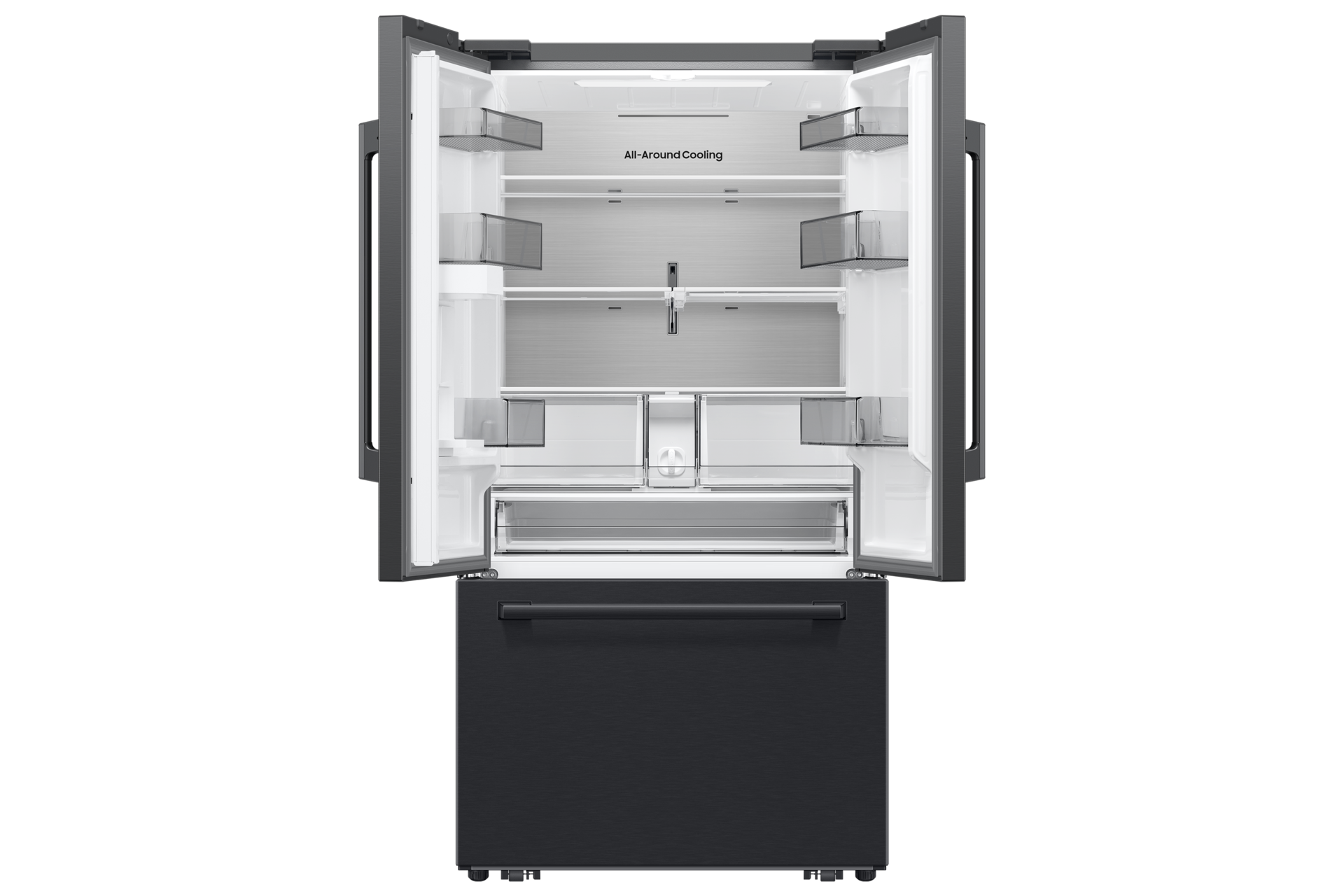 French Door Internal dispenser Zero clearance fit with SpaceMax 28.5 cu.ft Front-Open Black 