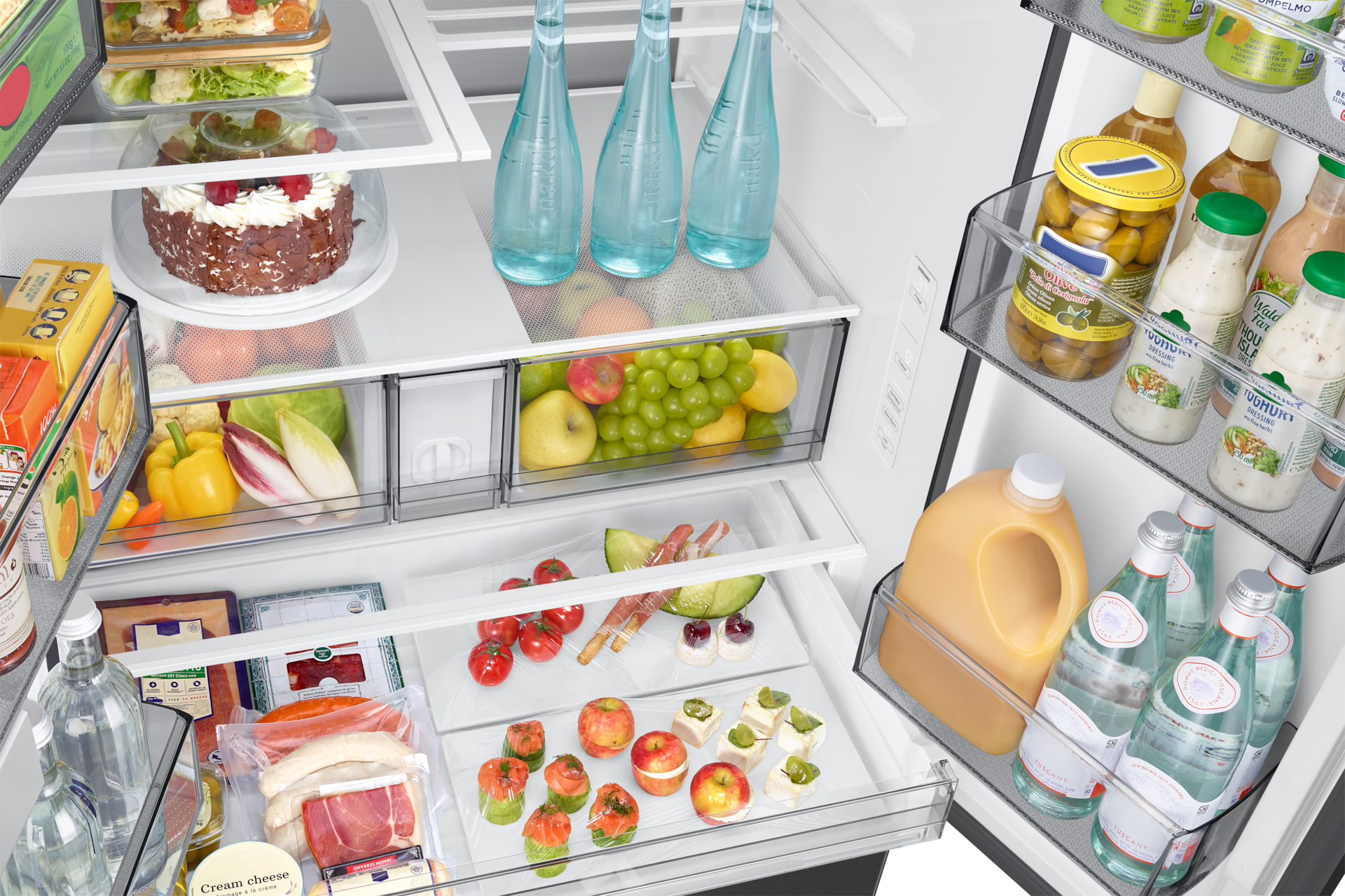 French Door Internal dispenser Zero clearance fit with SpaceMax 28.5 cu.ft Pantry-Display Black 