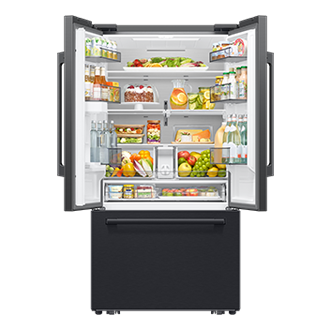 French Door Internal dispenser Zero clearance fit with SpaceMax 28.5 cu.ft Front-Open-With-Food Black 